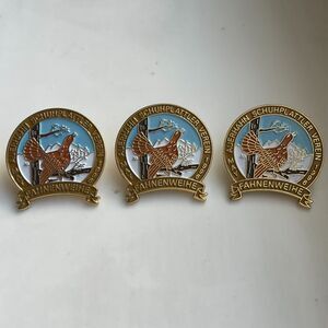 Lot-3 Vtg Schuhplattler Verein 1996 Fahnweihe Hat Lapel Pin German Folk Dance